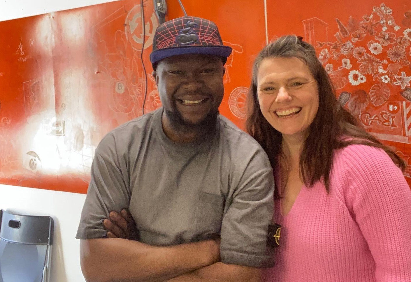 Ade Adesina with Sarah Wiseman