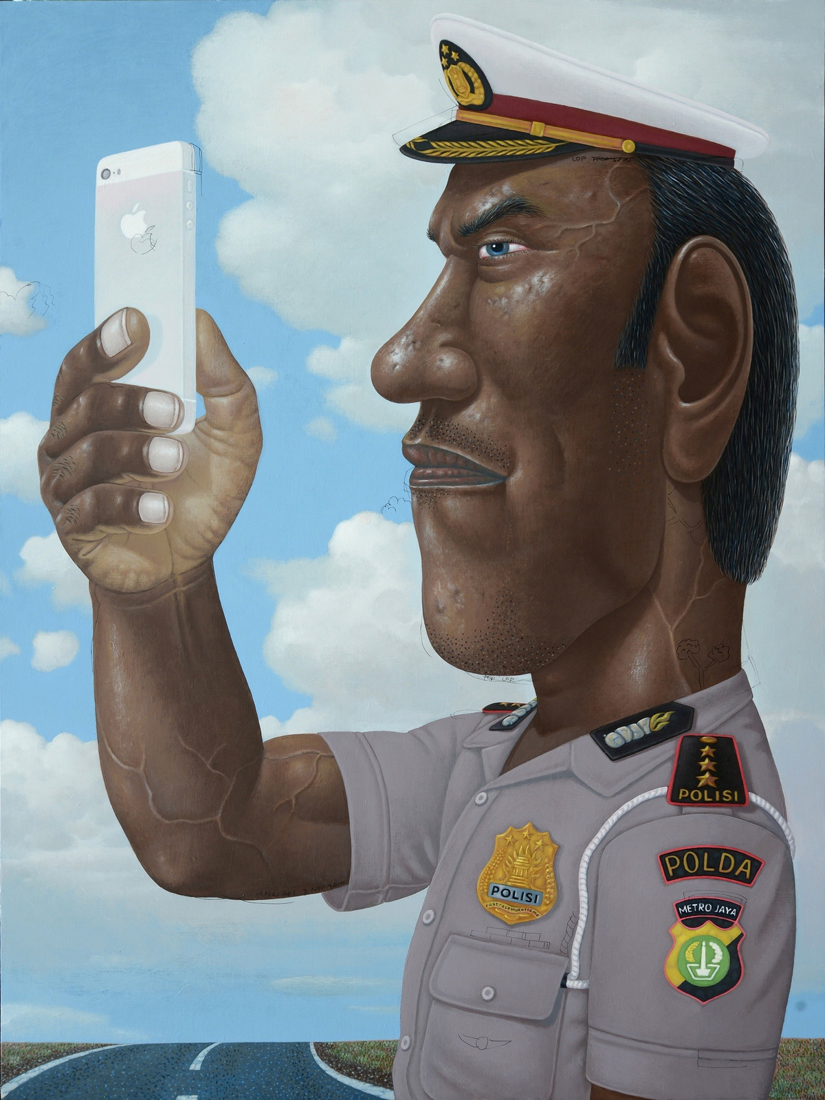 Nyoman Masriadi, Selfie Cop, 2014