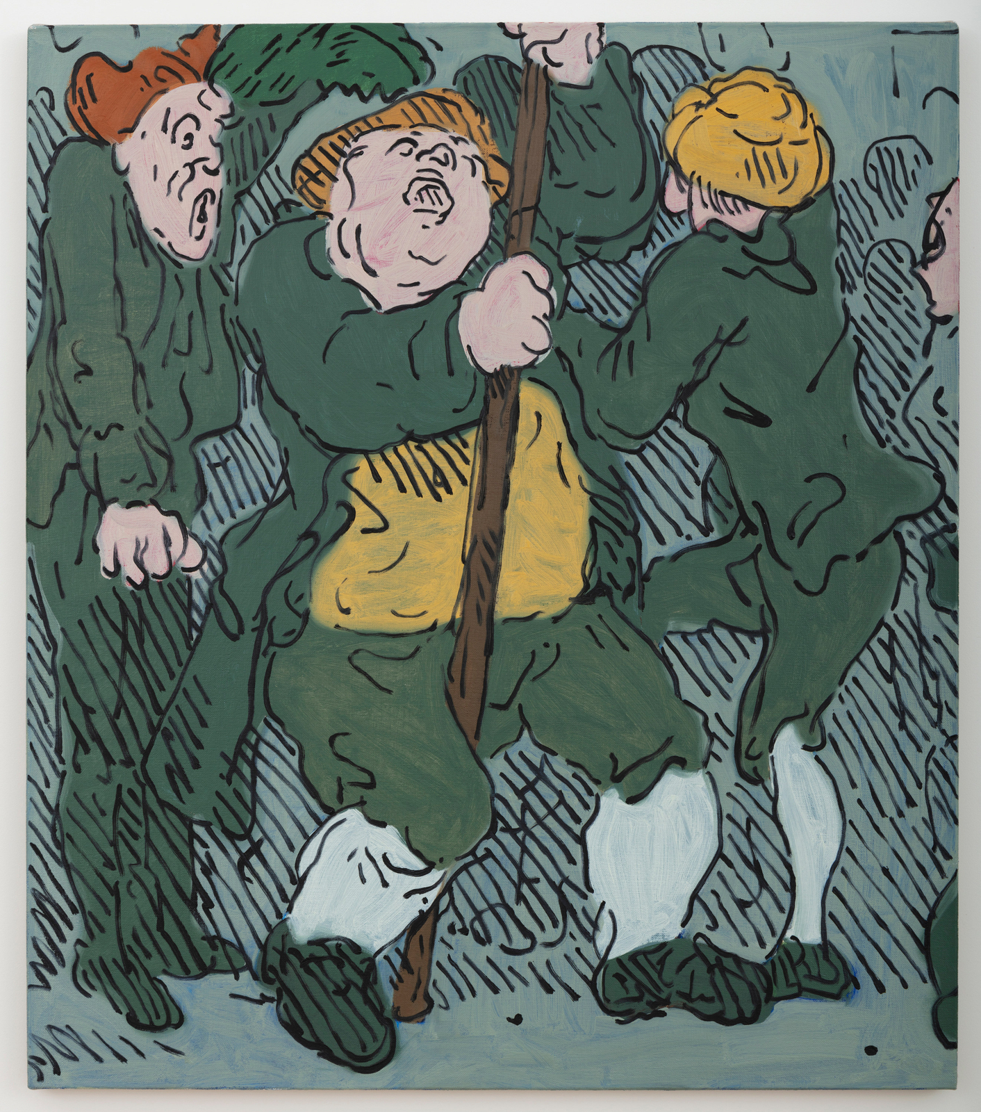 Charlie Billingham, Group of three attempt to go round in it (7), 2018