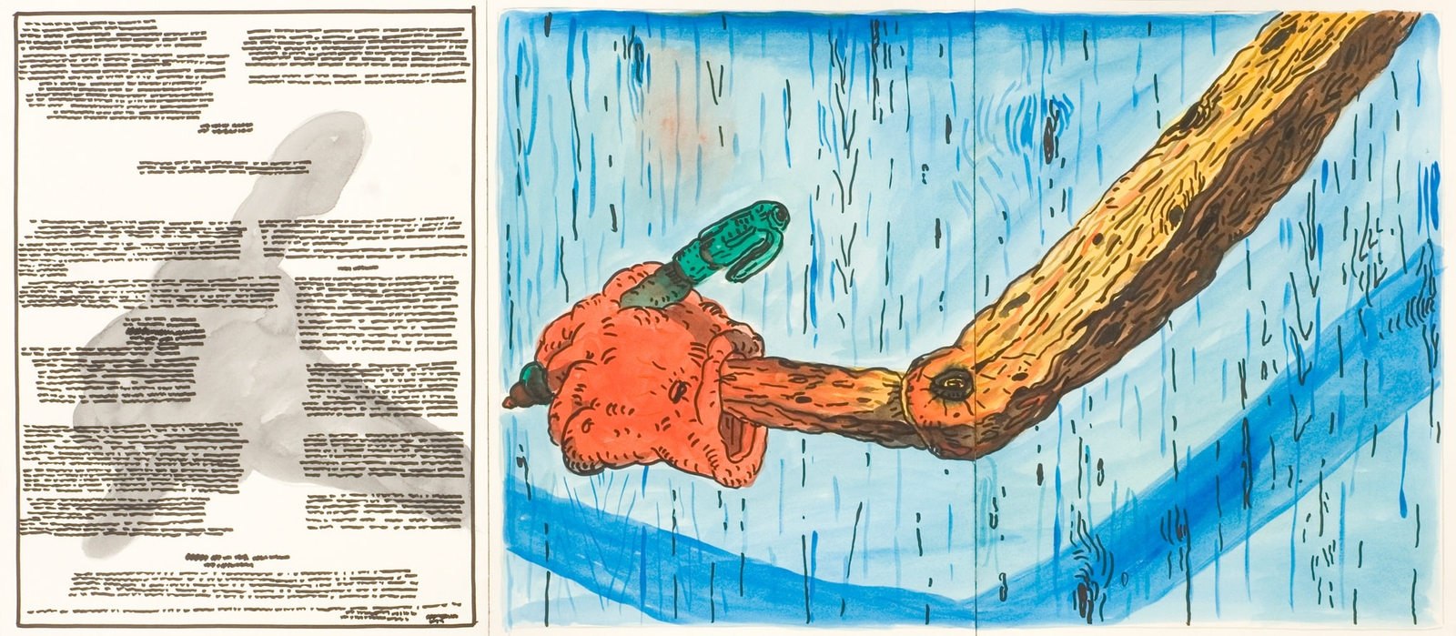 Armen Eloyan, A while ago the elephant ordered the ants to make him a burger (28), 2009