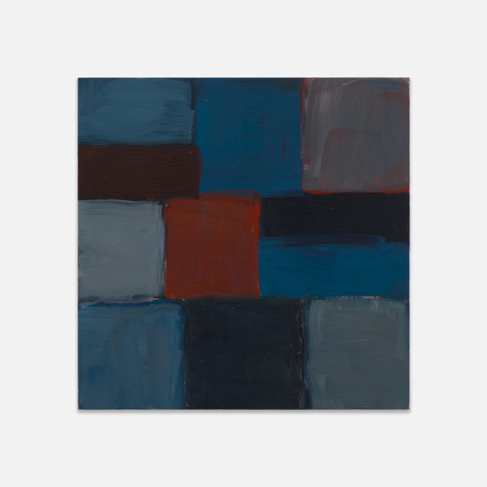 Sean Scully, Wall of Light Blue Black Grey, 2026