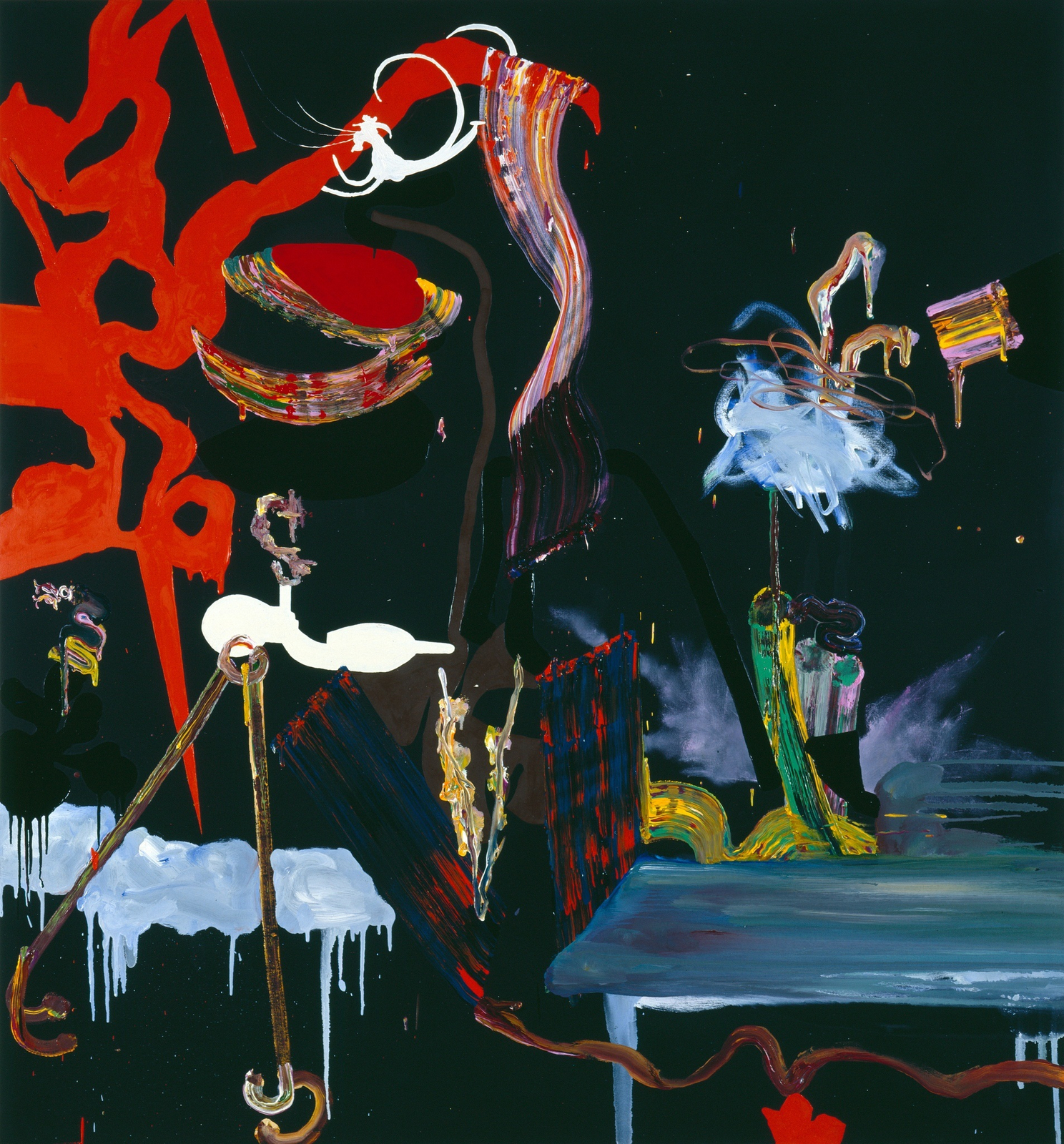 Fiona Rae, Untitled (black 1), 1990