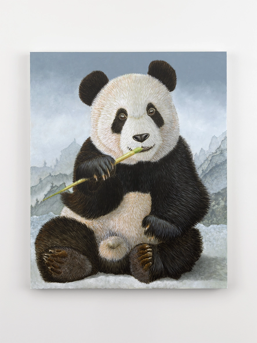 Sean Landers, Panda Cub With Bamboo, 2026