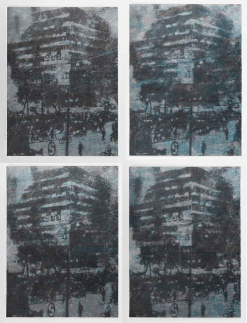 Richard Forster, Notes on Architecture: Columbushaus on fire, June 1953 uprising, 2016-2018