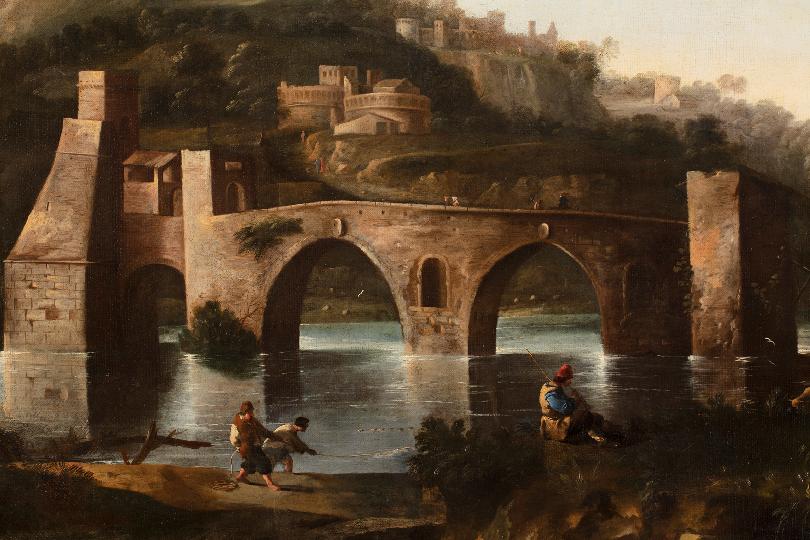 painting depicting a river landscape