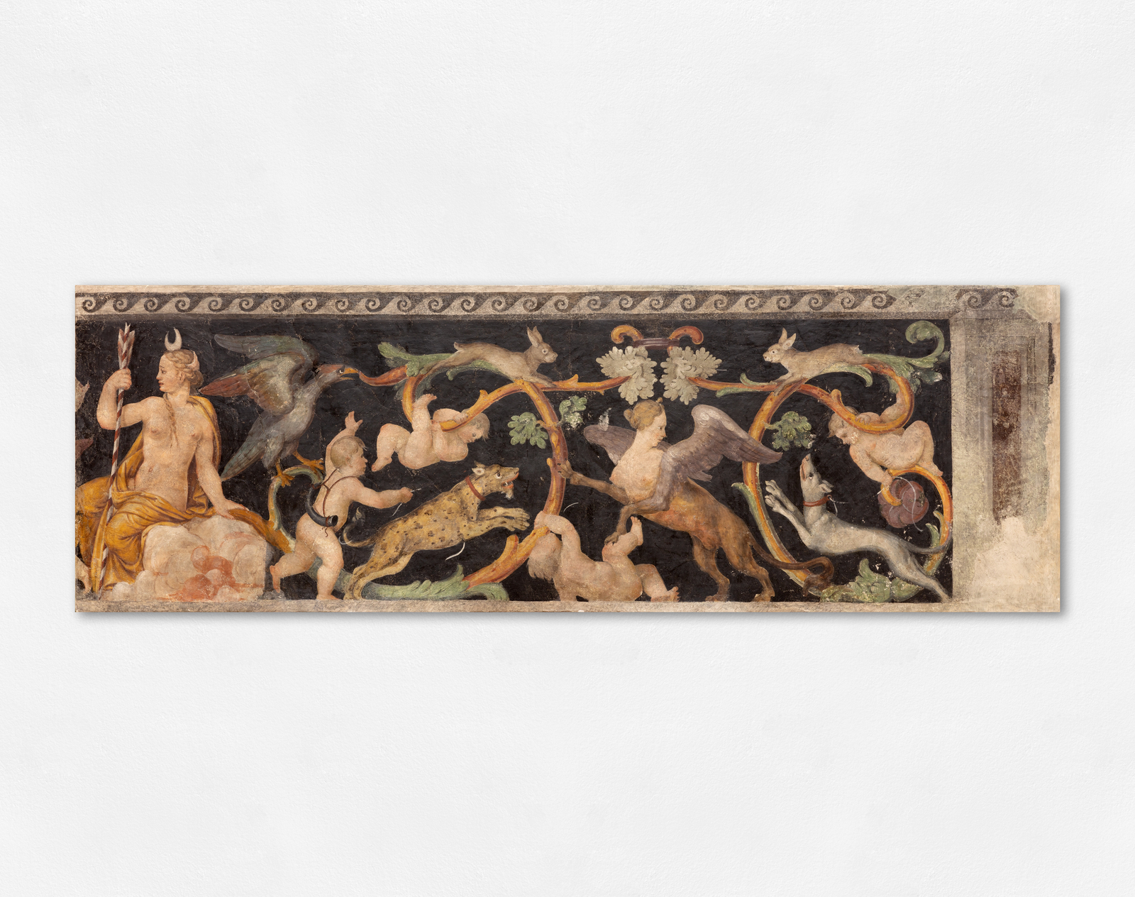 Frieze depicting grotesques and Diana