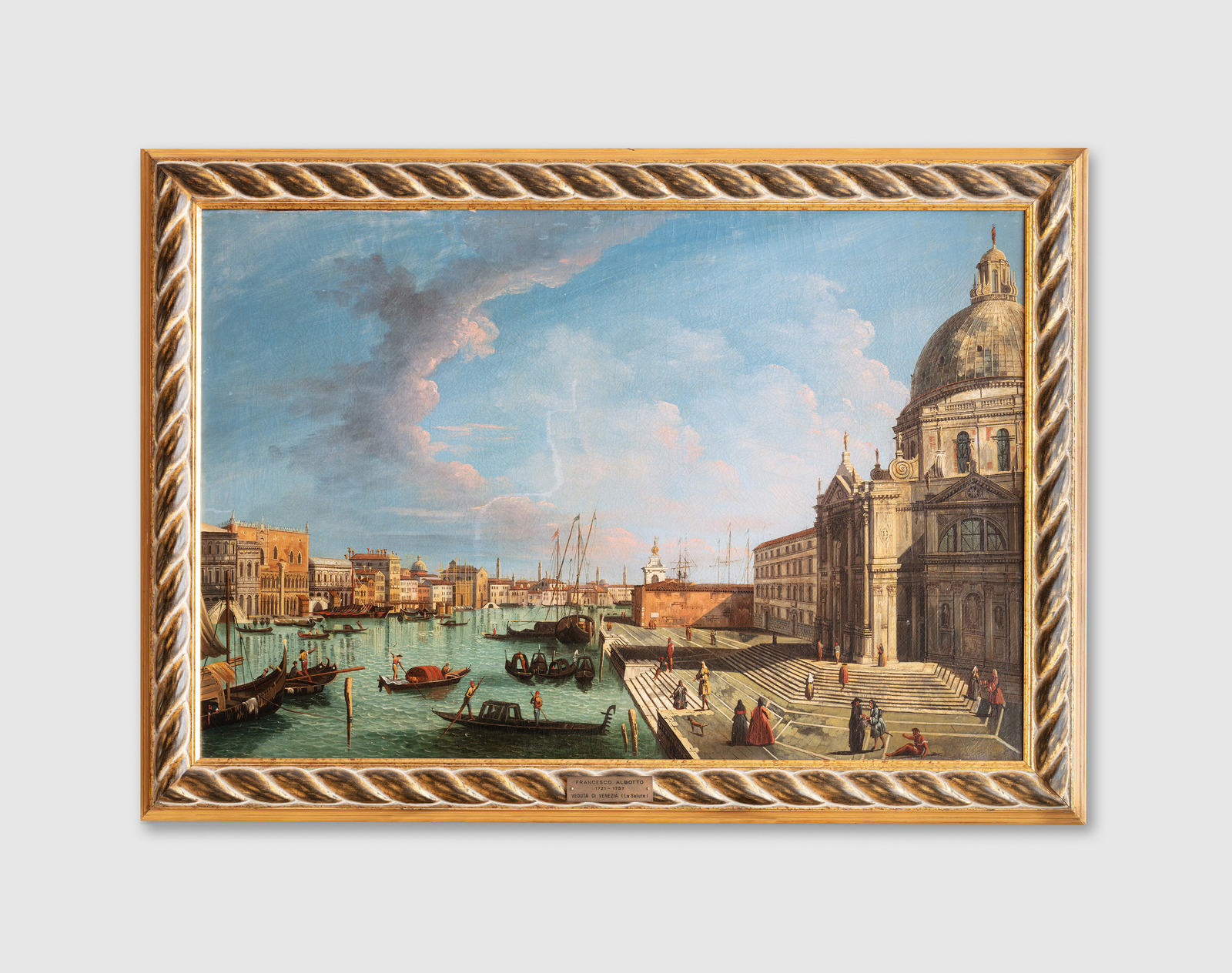 Painting depicting the Venice's lagoon