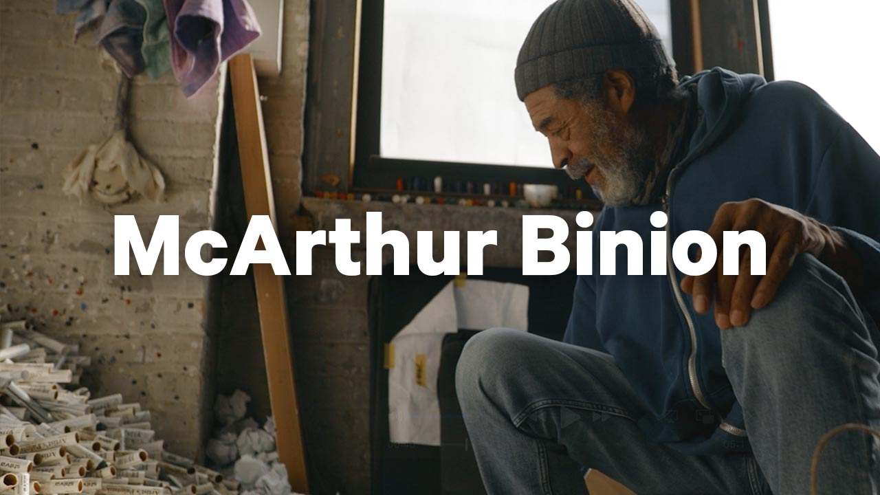 In the Studio with McArthur Binion, Filmed in the artist's Chicago studio, February 2026