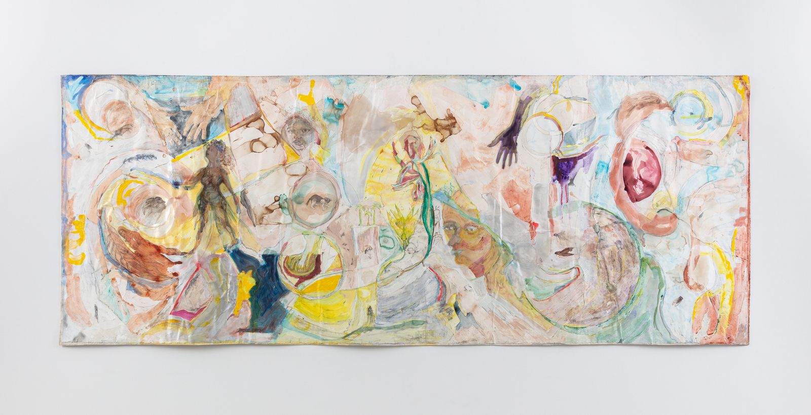 Suzanne Jackson, a history drawing-cracked wall, 2016-19