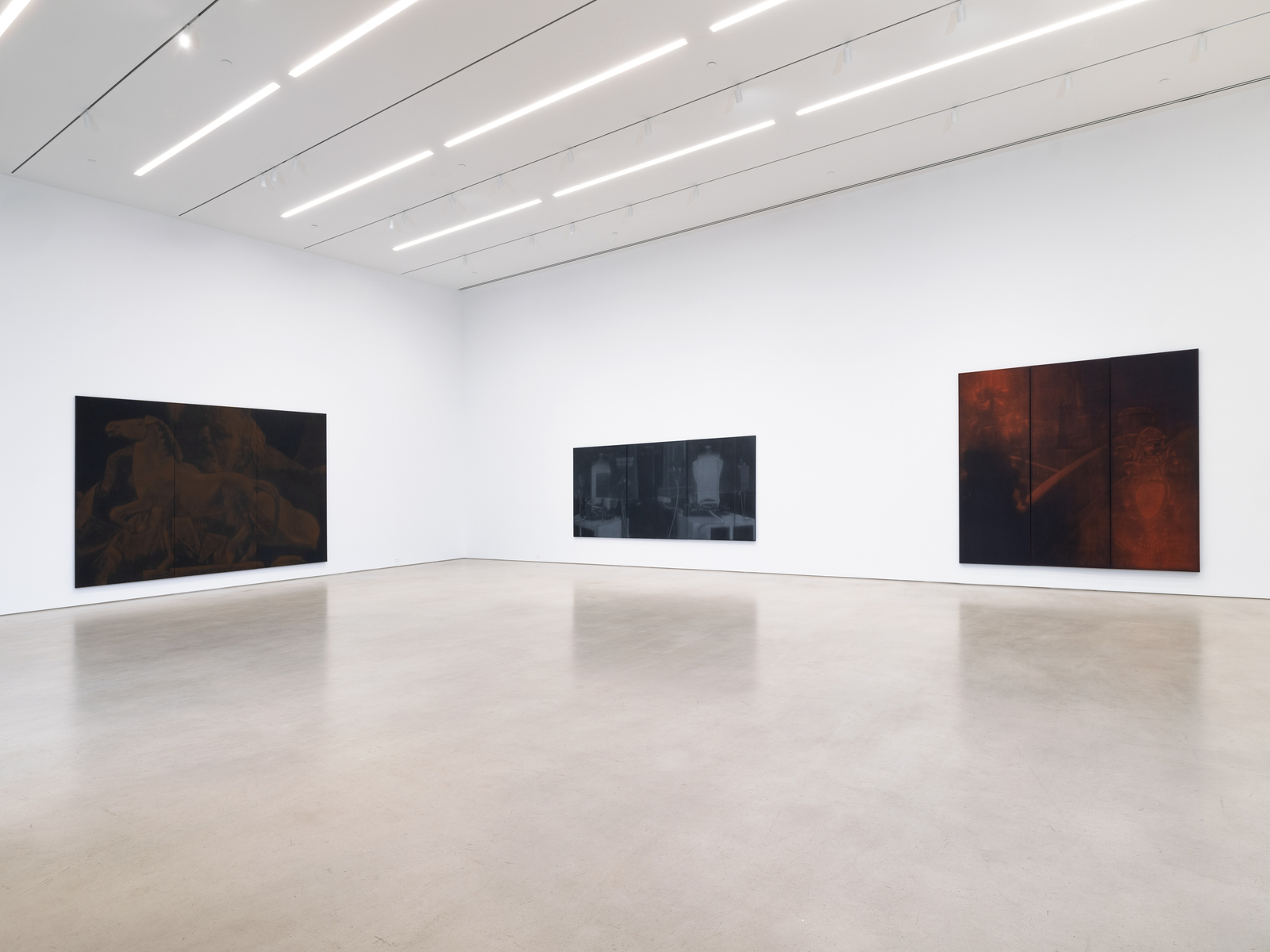 Installation view, Troy Brauntuch, Petzel, 2026.