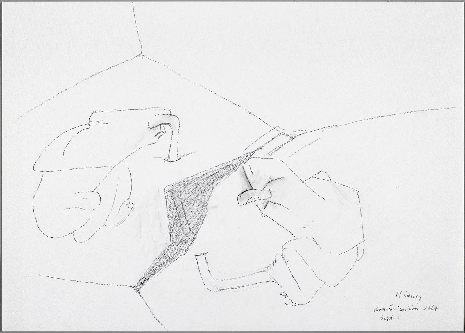 Maria Lassnig, Komunication (Communication), 2004