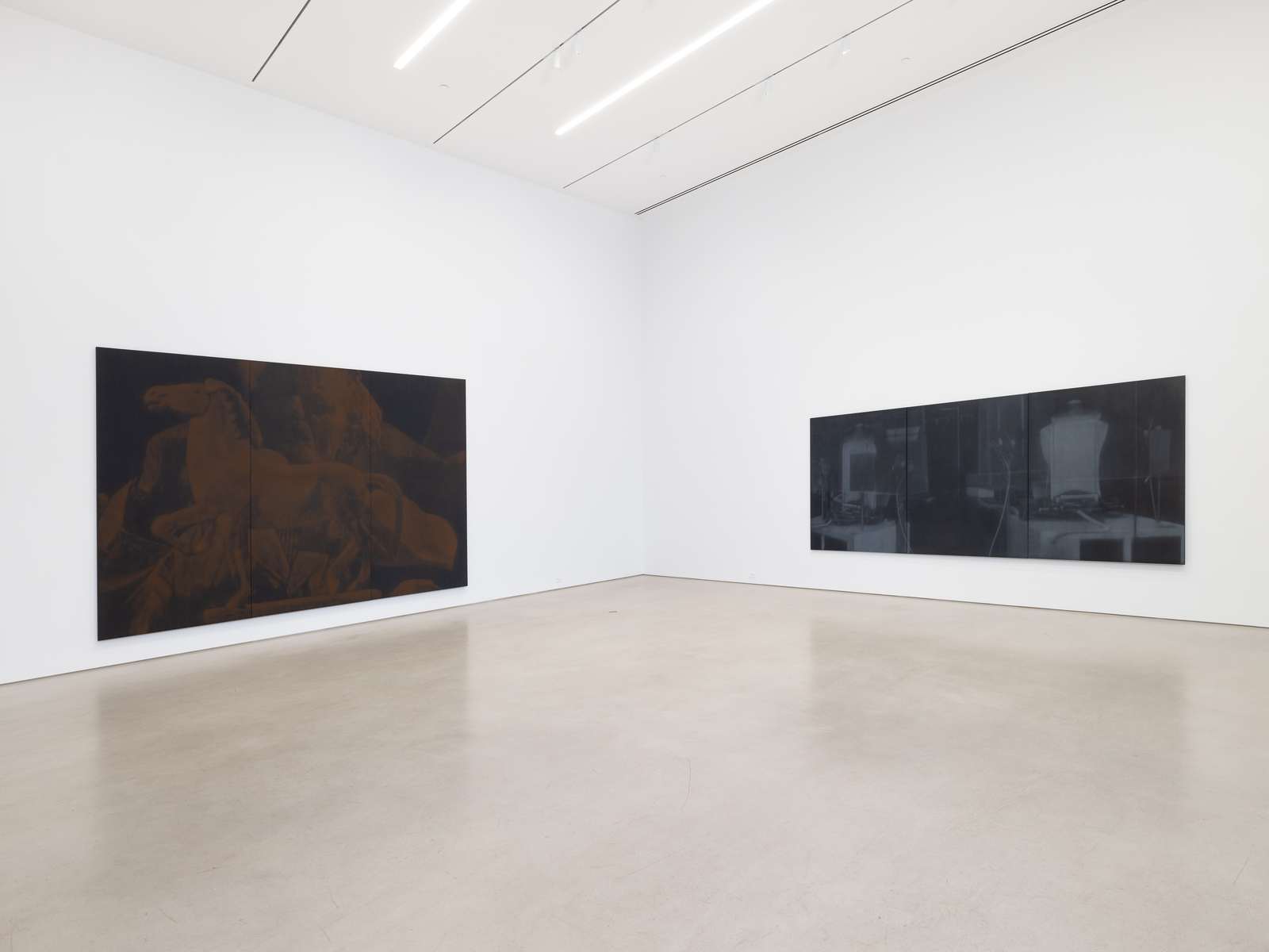 Installation view, Troy Brauntuch, Petzel, 2026.