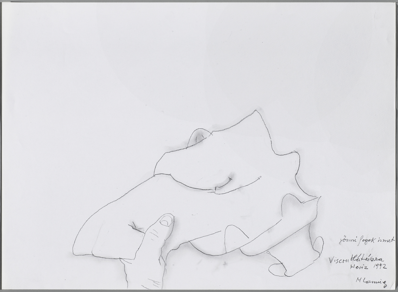 Maria Lassnig, J&ouml;nni fogok ismet &ndash; Viszontl&aacute;t&aacute;sra (I will come again &ndash; goodbye), 1992