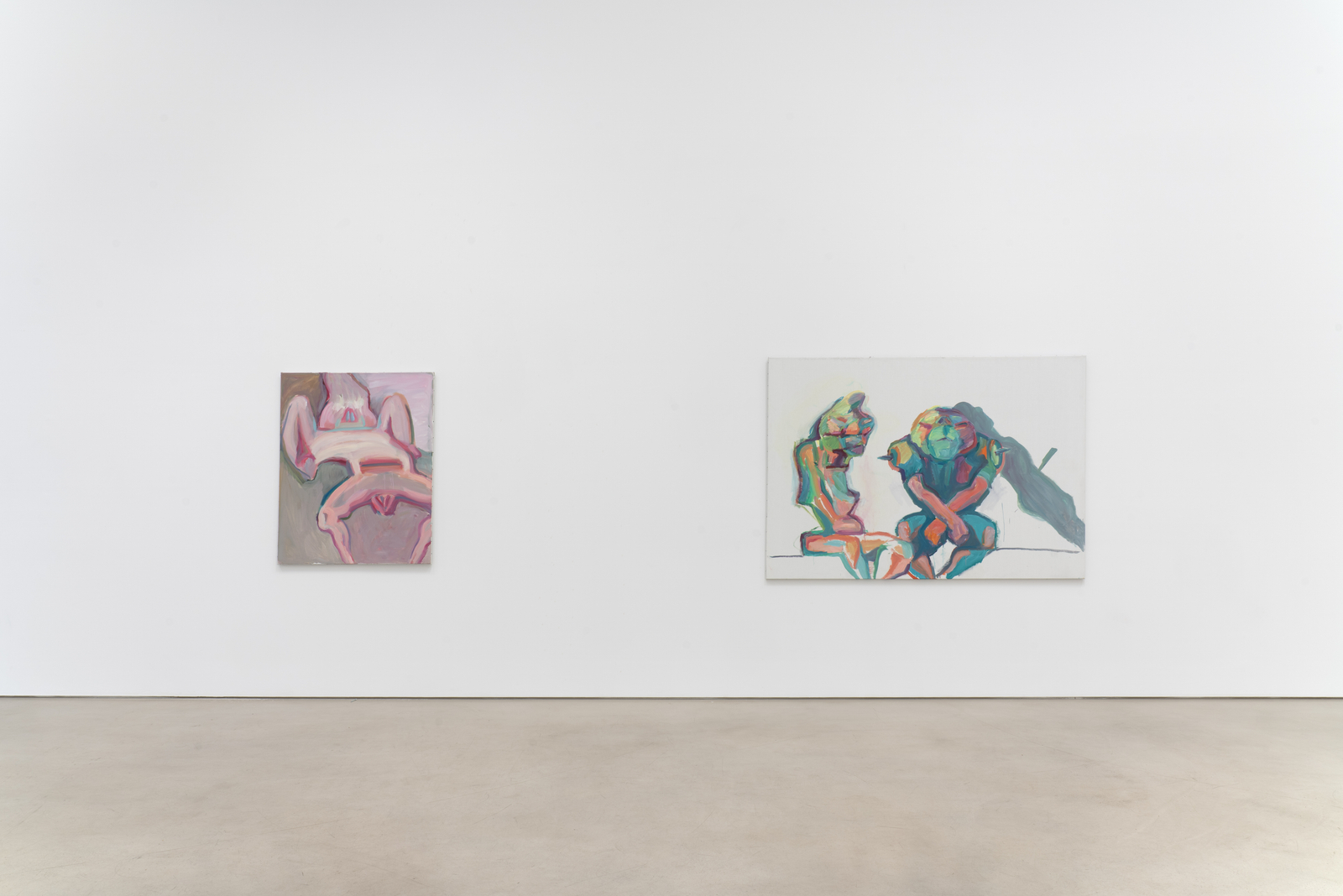 Installation view, Maria Lassnig, Petzel, 2026. &copy; Maria Lassnig Foundation. Courtesy of the artist and Petzel.&nbsp;