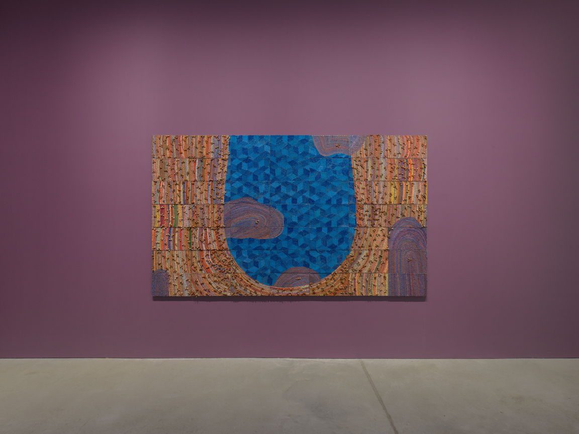 Installation view, Elias Sime,&nbsp;FINAL DROP (የመጨረሻዋ ጠብታ),&nbsp;James Cohan, 48 Walker St, New York, NY, February 21 - April 4, 2026