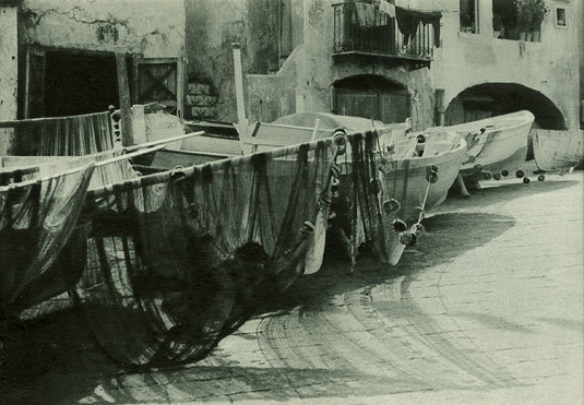 Nets, Capri, vintage carbro print, 5 x 7 inches