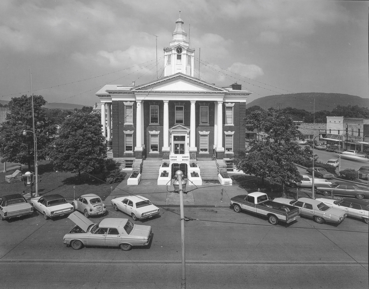 Logan County Courthouse from Front, AR 22, Paris, AR, 1976