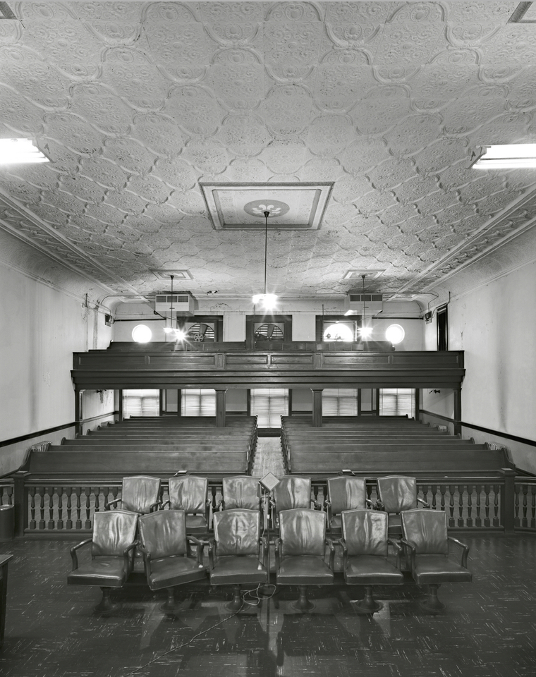 Courtroom from Bench, Macon County Courthouse, US 80, Tuskegee, AL, 1976