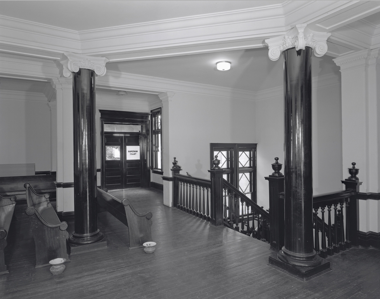 Approach to Superior Courtroom, Morgan County Courthouse, US 441, Madison, GA, 1976