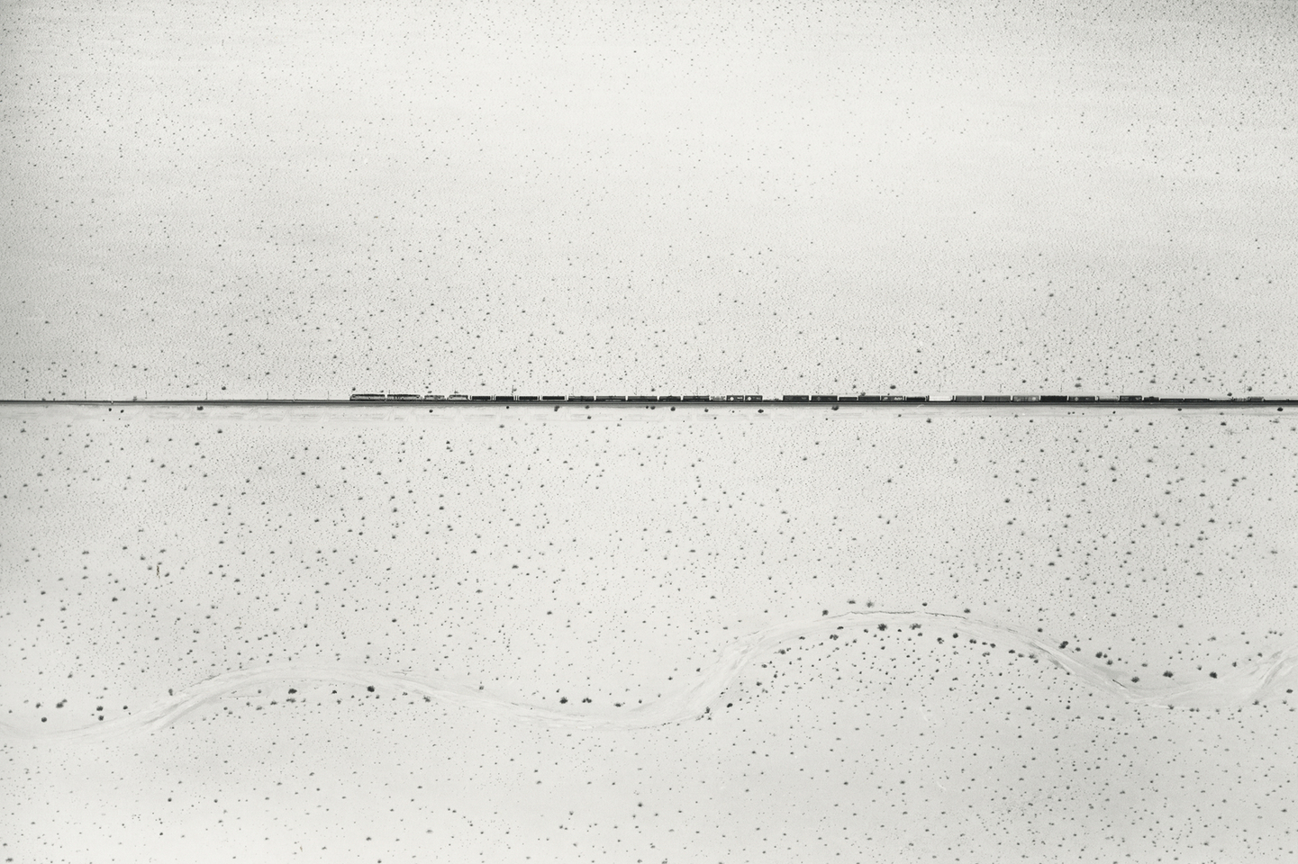 William Garnett, Train Crossing Desert, Kelso, CA