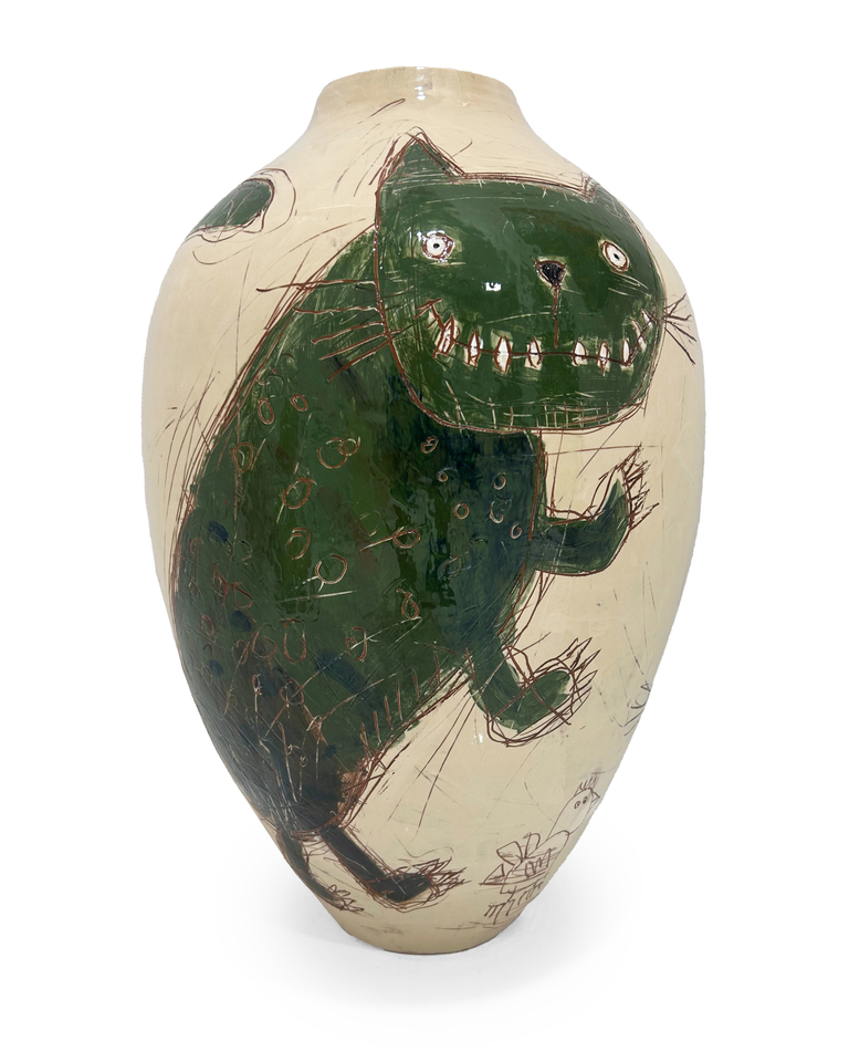 Torben Gammelgaard, Cat Vase - Green, 2026
