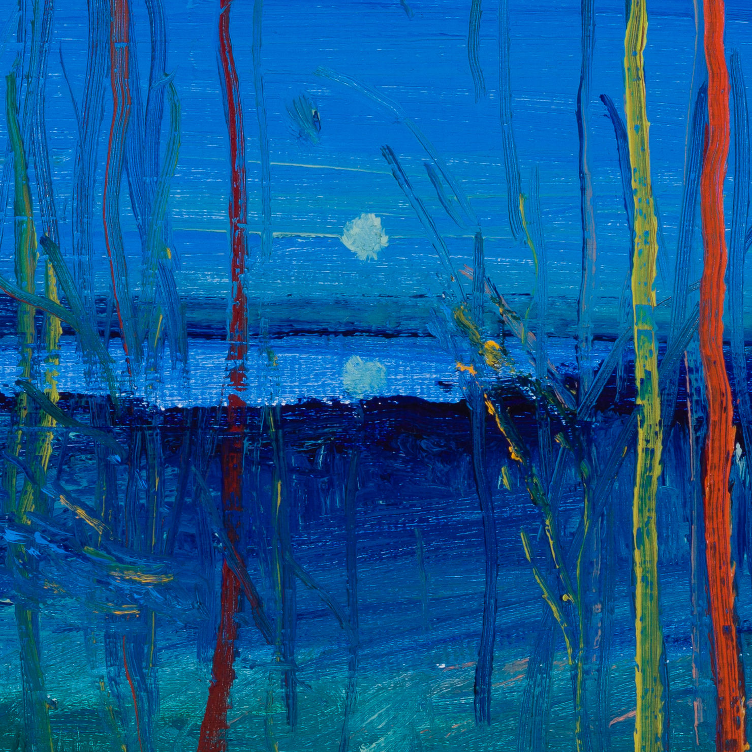 Calum McClure, Moon, Trees, Shore, 2021