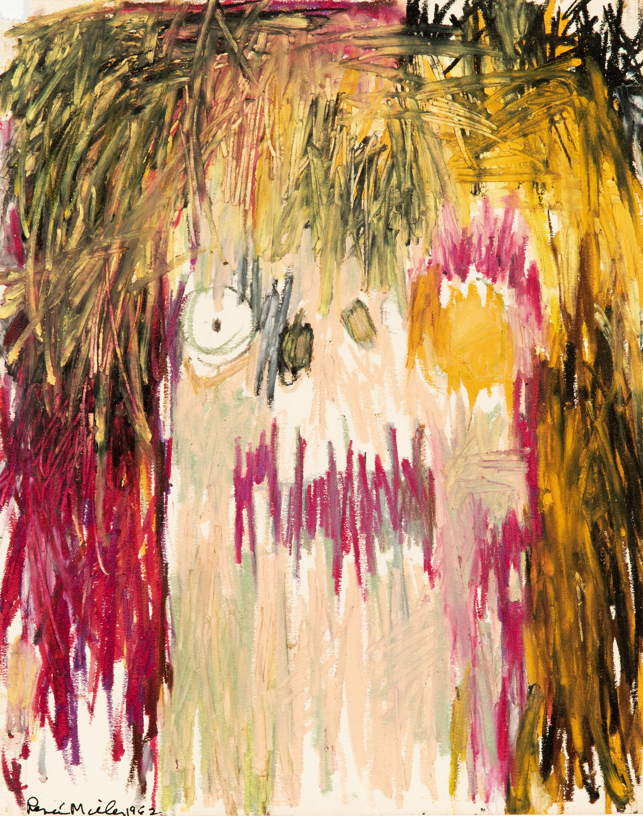 Renée Miller Untitled, 1962 Oil pastel on paper, 17 x 14 in. (43.2 x 35.6 cm)