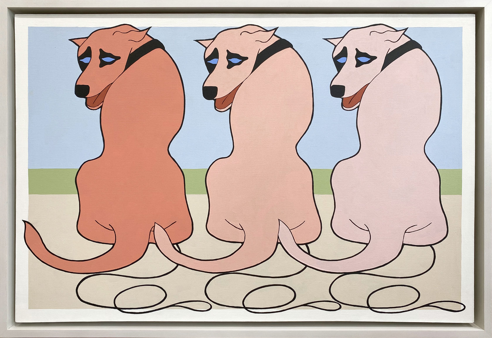 John Wesley, Untitled (Three Dogs), 1973