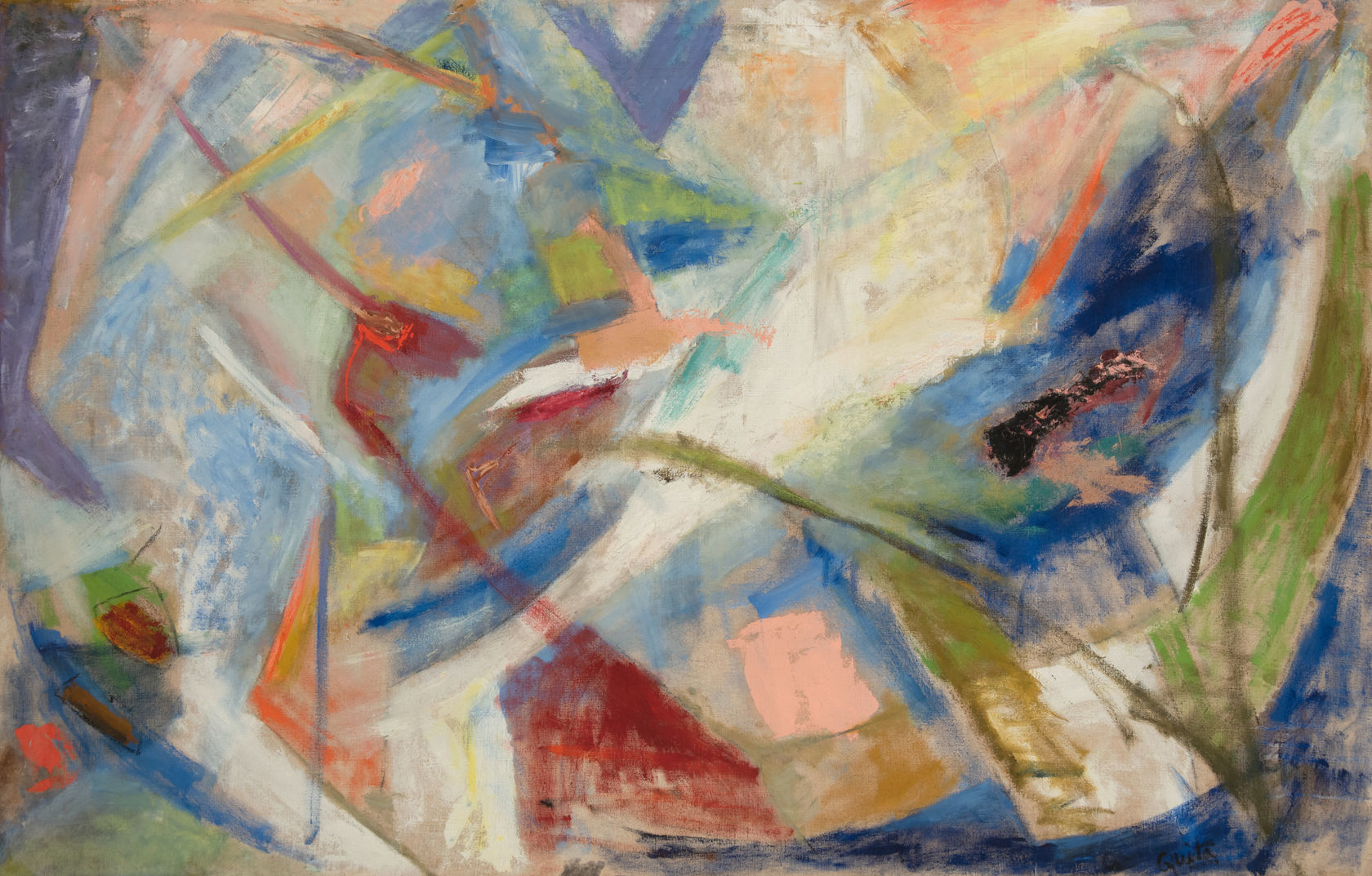 Quita Brodhead Abstract Forms, 1958 Oil on canvas, 49 1/2 x 77 7/8 inches