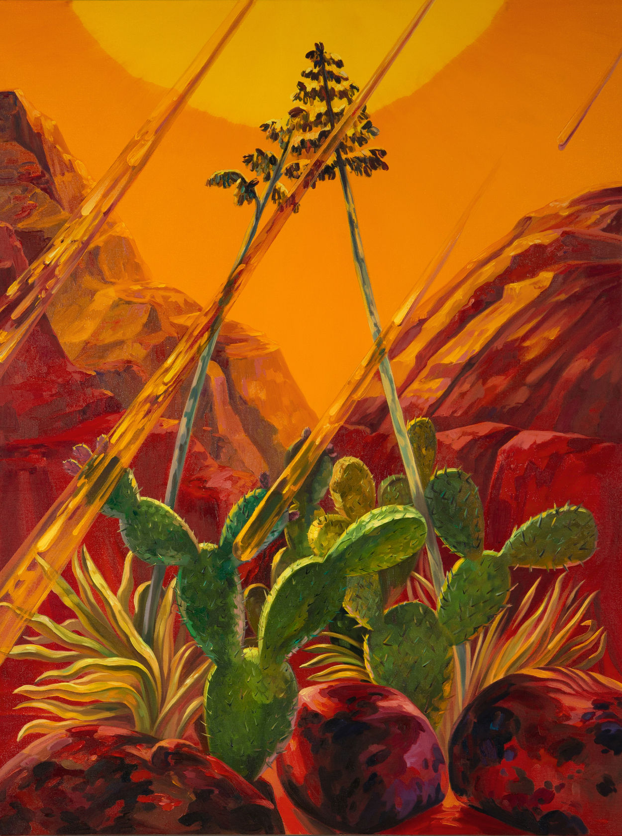 Rachel MacFarlane Solid Rain, 2025 Oil on linen, 36 x 27 in. (91.4 x 68.6 cm)