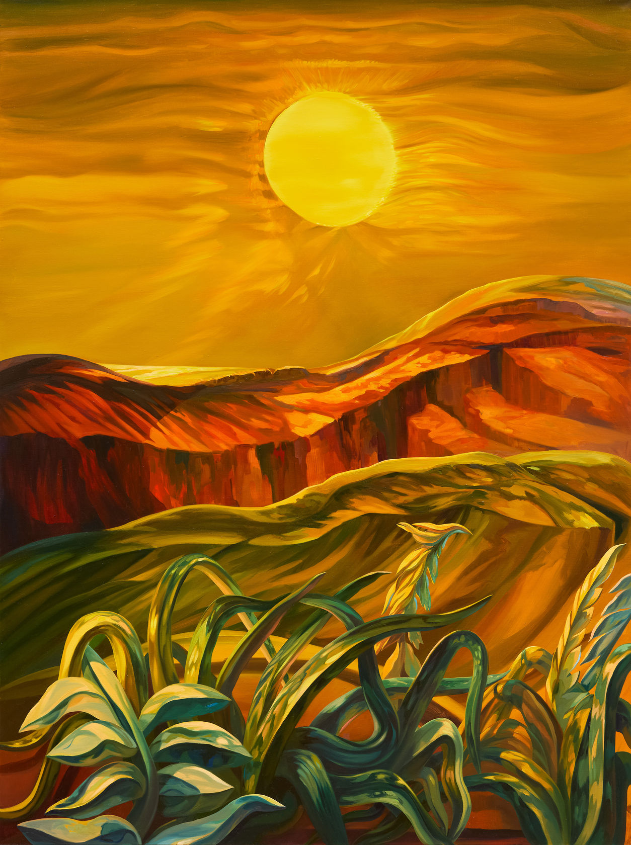 Rachel MacFarlane Sun Hold, 2026 Oil on linen, 72 x 54 in. (182.9 x 137.2 cm)