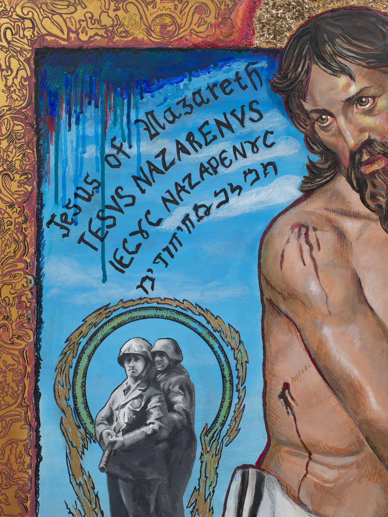 Audrey Flack Rex Judeus, 2023 Acrylic and mixed media on canvas, 42 1/2 x 35 in. (108 x 88.9 cm)