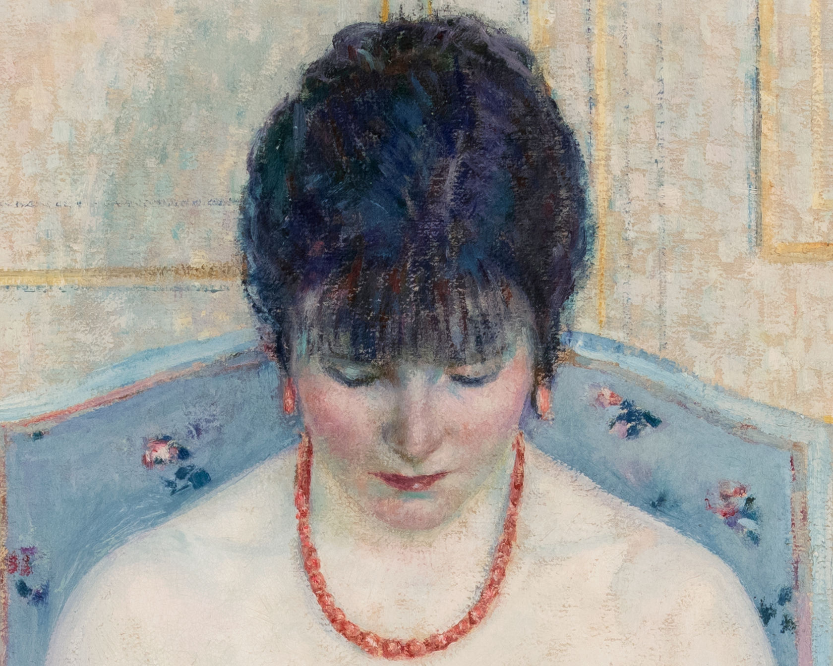 Frederick Carl Frieseke, Girl Sewing, 1914