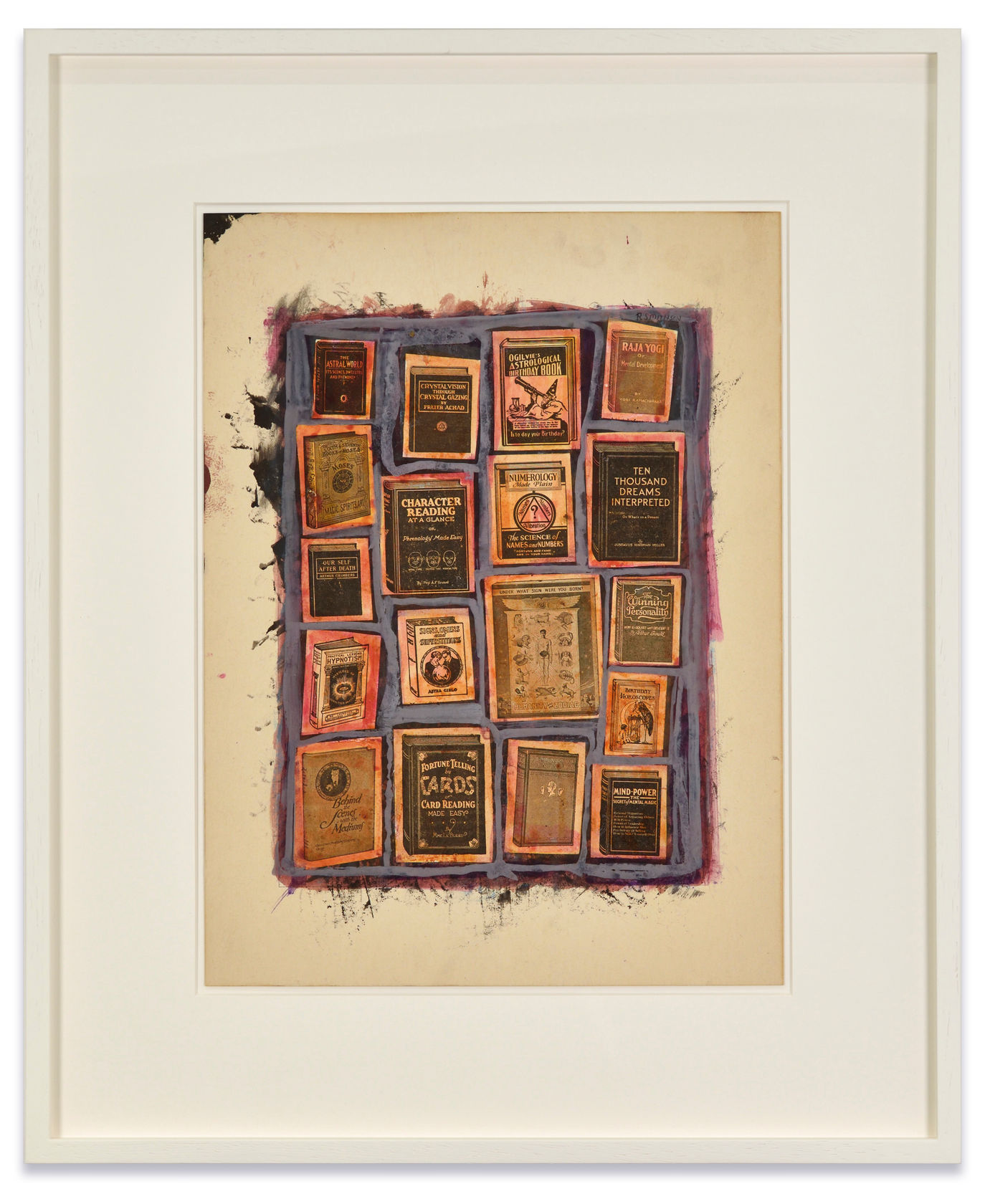 Robert Smithson Occult Books, 1963 Watercolor and collage on paper Paper: 17 x 13 in. (43.2 x 33 cm) Frame:...