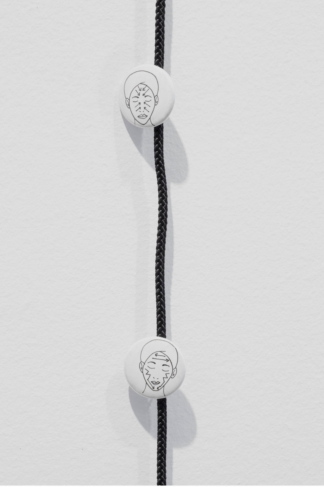 Annette Messager Ropes with pin badges (Cordes badgees), 2007-2009