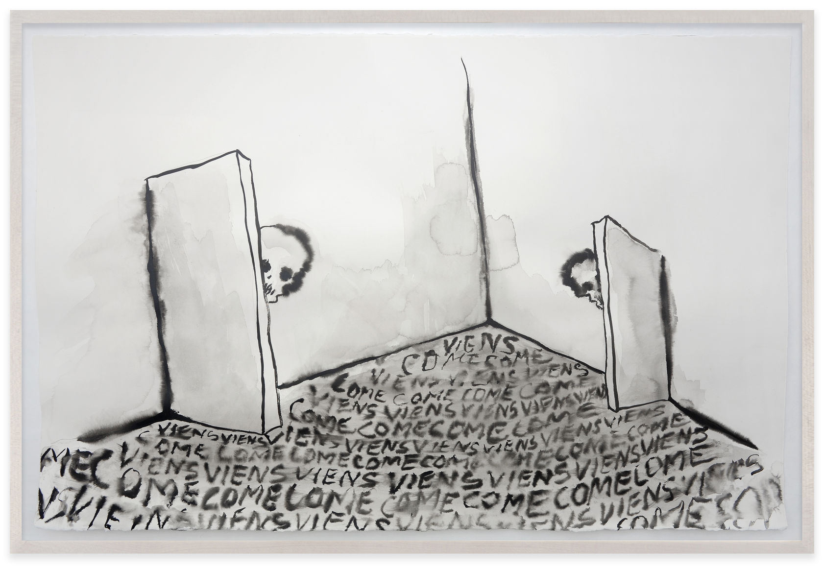 Annette Messager Come, viens, 2020 Acrylic on Arches paper 26 x 40 1/8 in. (66 x 102 cm)