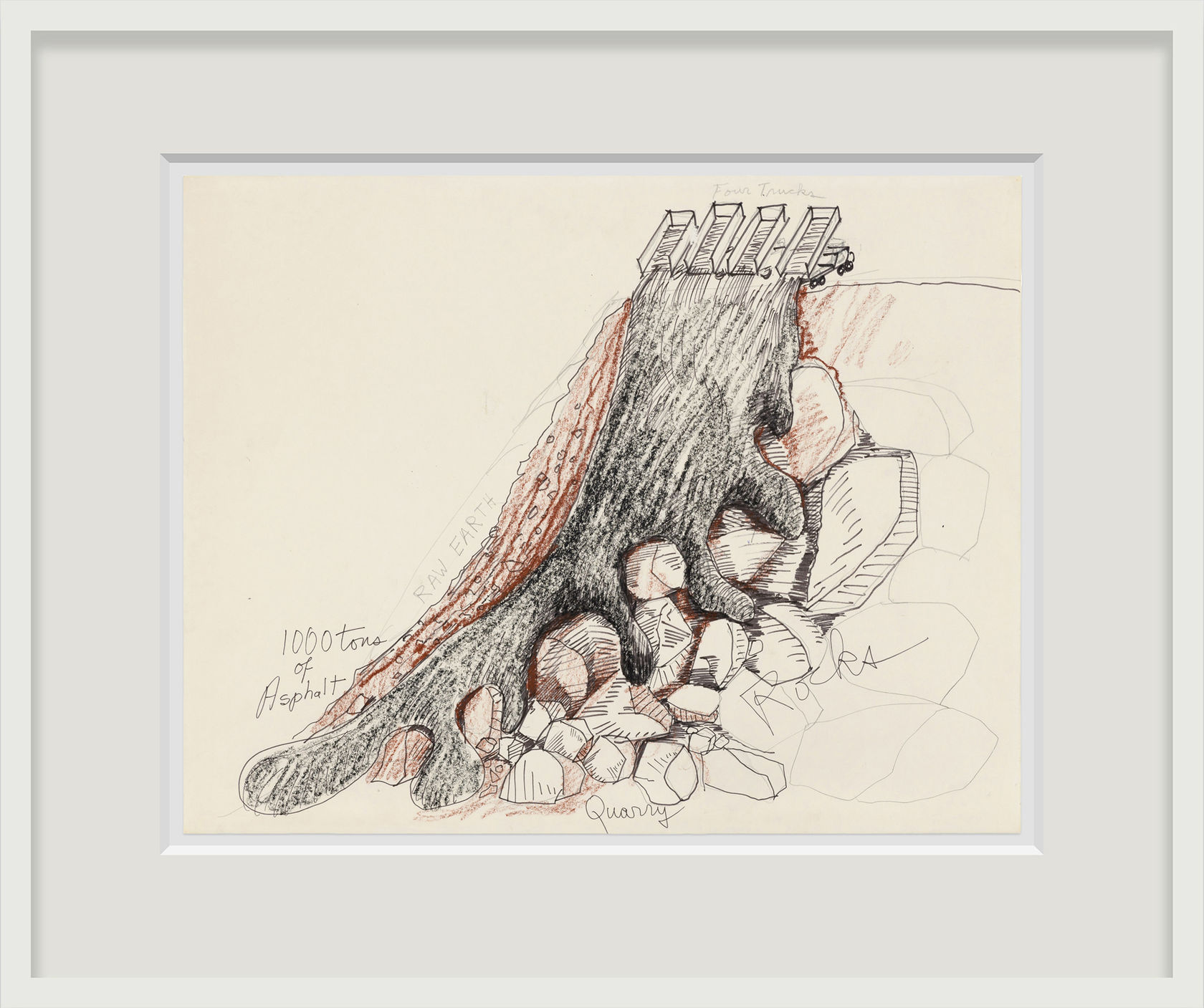 Robert Smithson 1,000 Tons of Asphalt, 1969