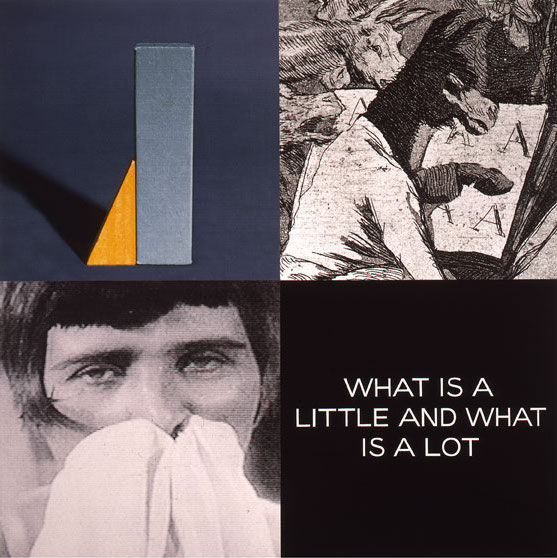 John Baldessari Tetrad Series: What is a Little and What is a Lot, 1999
