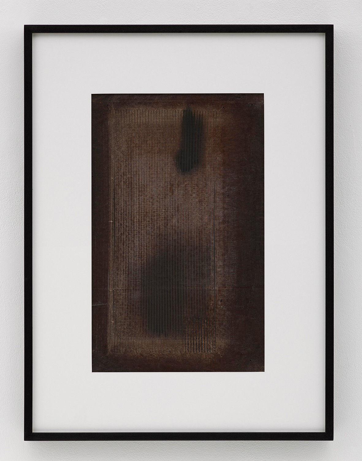 Cerith Wyn Evans Katagami Screen 11, 2015 Paper stencil, mulberry paper, persimmon lacquer and silk thread, artist frame Frame: 25...