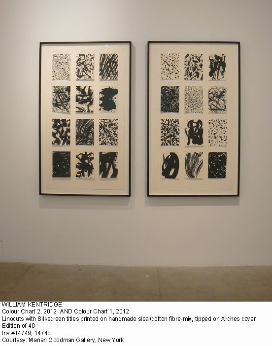 William Kentridge Colour Chart 2, 2012