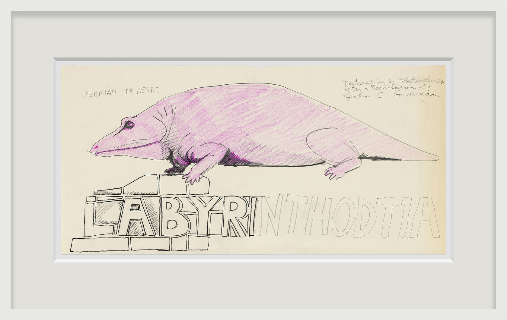 Robert Smithson Labyrinthodtia, 1962