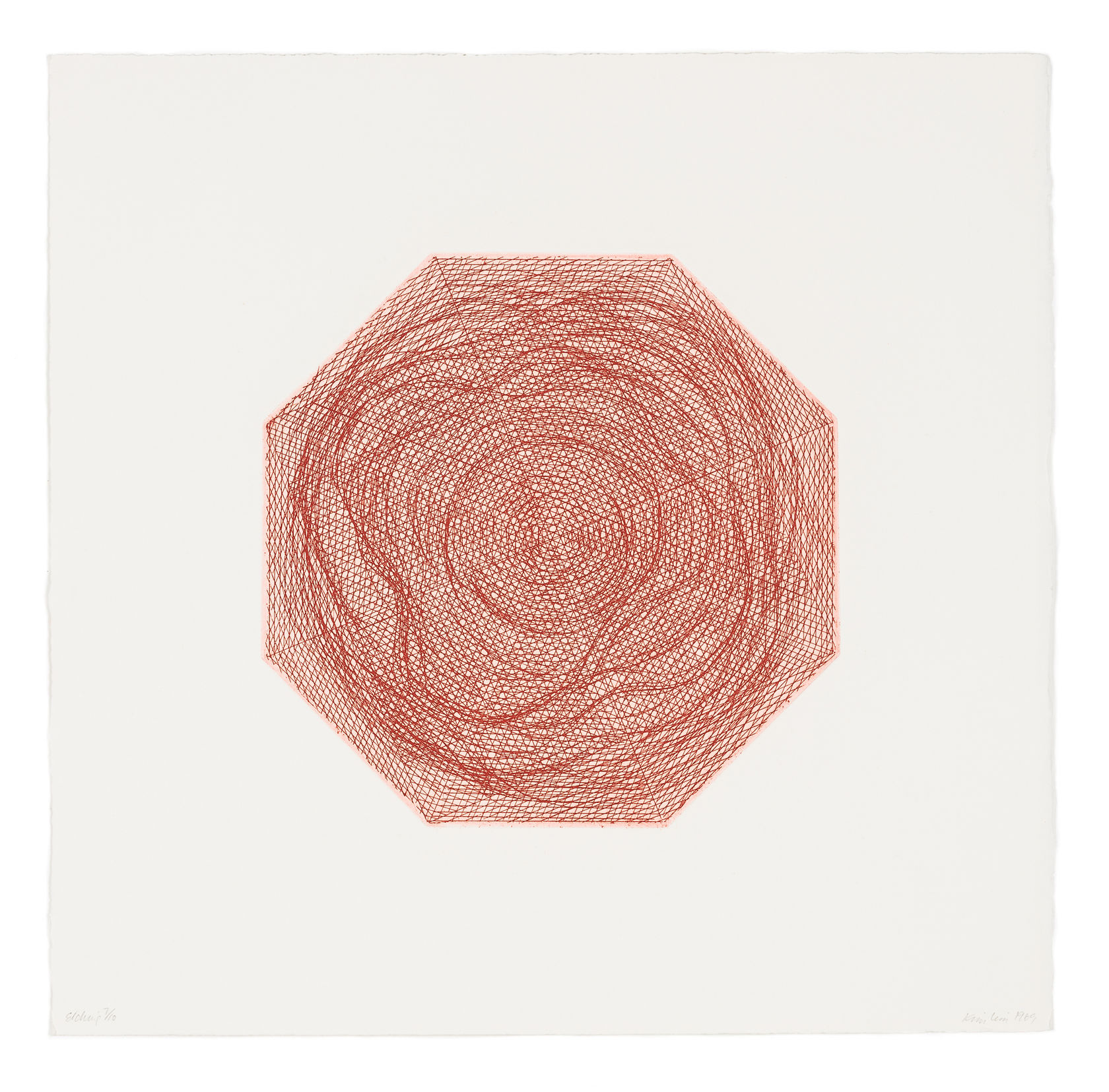 Kim Lim Red Etching, 1969