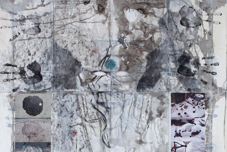 Gabriel Orozco Forehead Drain, Roca Bianca 2009, New York 2010 Gouache, acrylic, pastel, graphite, ink, photo collage on paper 72...