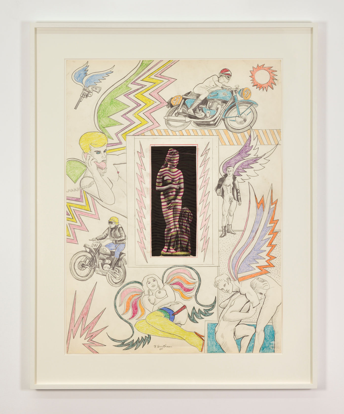 Robert Smithson Untitled, 1964 Pencil and crayon with collage on paper Paper: 30 x 22 in. (76.2 x 55.9 cm)...