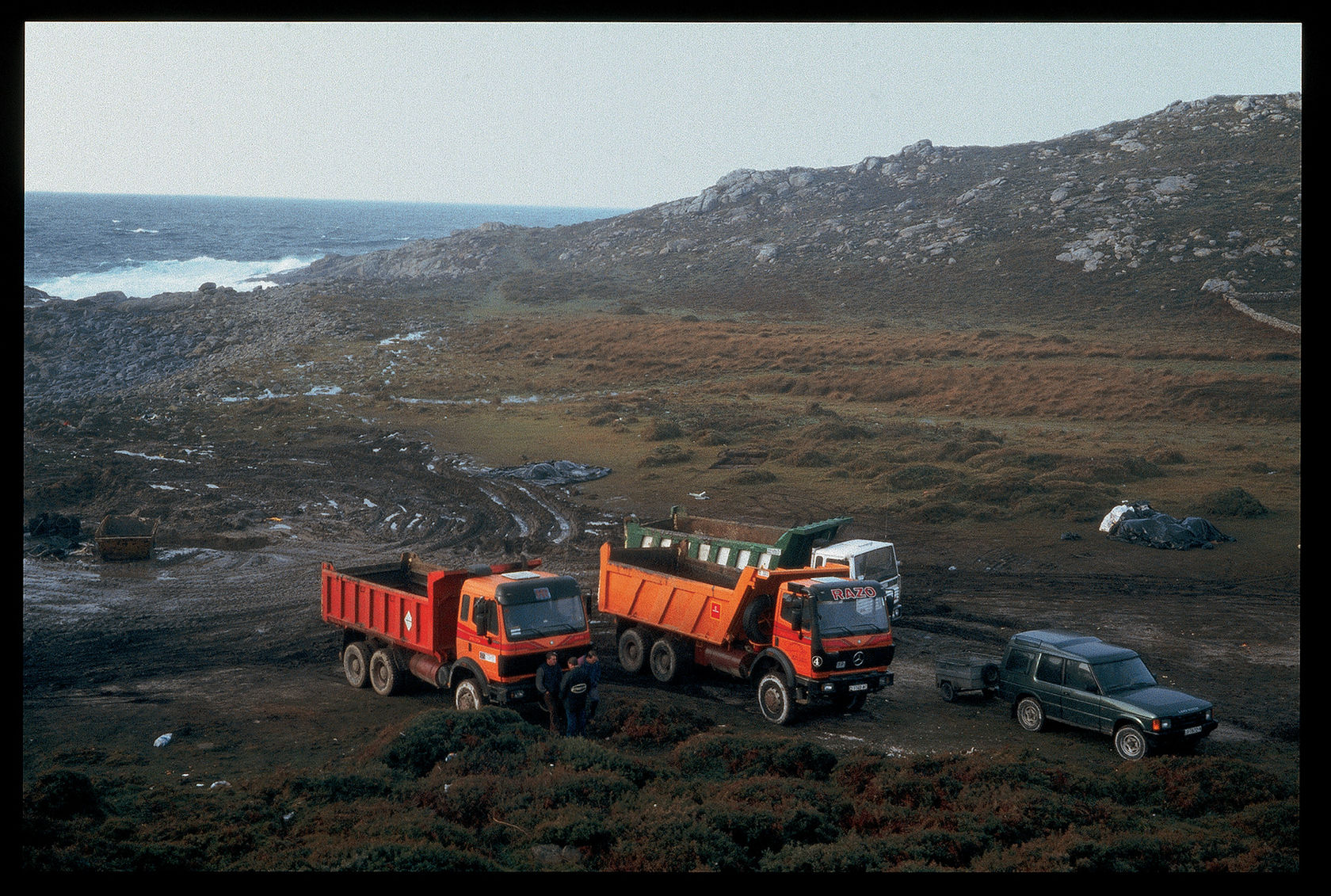 Allan Sekula Percebeiros (shellfishers) working, army preparing (Tourinan, 12/24/02), 2002-2003