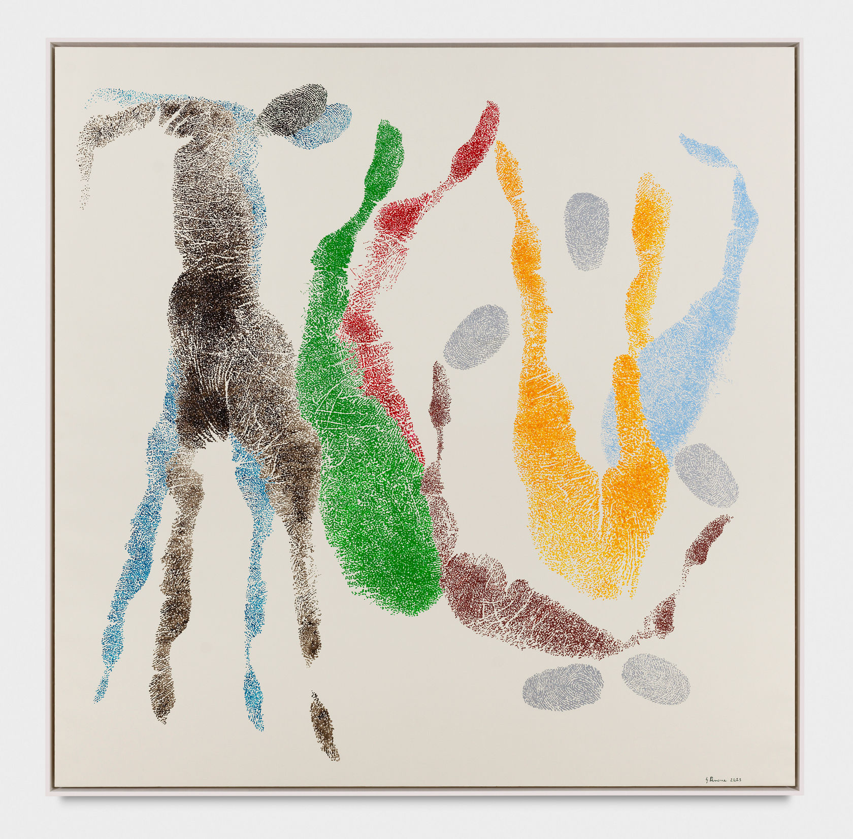 Giuseppe Penone Impronte di luce, 2023 Oil on canvas Canvas: 72 x 72 in. (183 x 183 cm) Frame: 73...