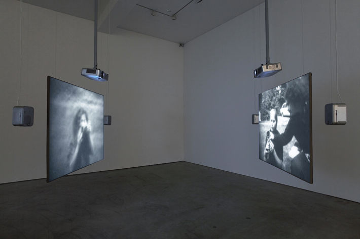 Dara Birnbaum Attack Piece, 1975 2 channel video (Super 8 film and 35 mm slides mastered on Beta-SP), black and...