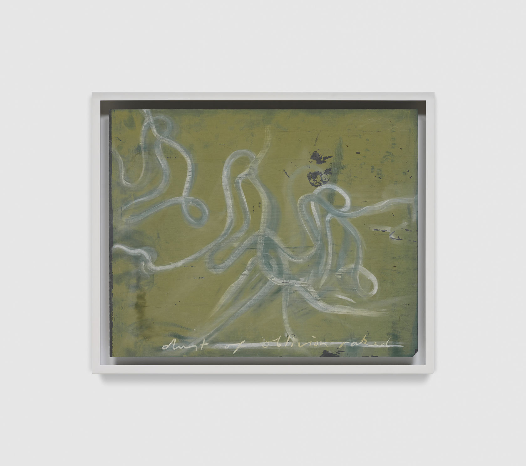 Tacita Dean Dust of oblivion raked, 2025 Chalk, pearlescent powdered pigment, gouache and white charcoal pencil on found painted slate...