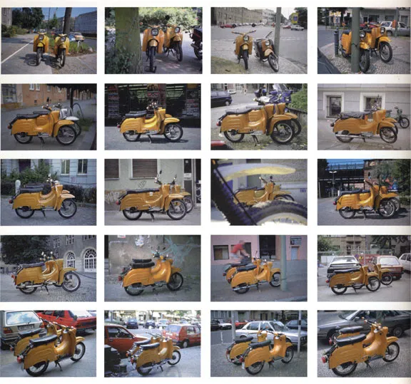 Gabriel Orozco, Until You Find another Yellow Schwalbe (Hasta encontrar otra Schwalbe amarilla), 1995