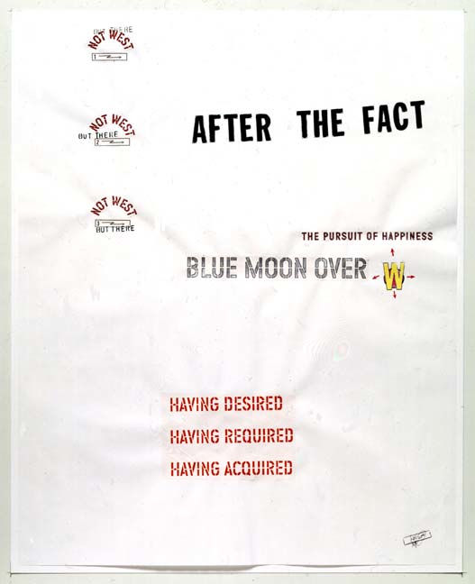 Lawrence Weiner Blue Moon #19, 2001